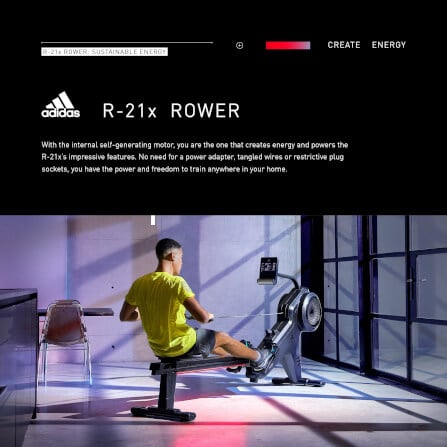 เครื่องกรรเชียงบกแบบลม Adidas R-21x Rower_7